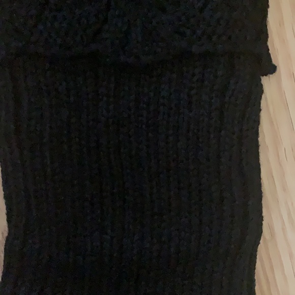 Knit leg warmers/boot cuffs-black - Picture 3 of 6